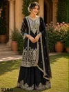 Mirza By Mrudangi Chinon Silk With Embroidery Work Plazzo Suits